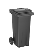 Conteneur 120 L - Bac roulant PEHD injecté - Fabrication Française - Norme EN 840 - Préhension frontale - 2 roues 200 mm_1