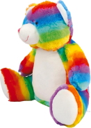 Peluche publicitaire zippée Ours multicolore - Hauteur 42 cm - Réf: MM555_1