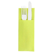 Serviette-étui pour couverts intissé kiwi 33x40cm - par 700_1