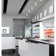 Spot semi-encastré Hidra LED COB 18W - 1575 lumens - CRI 80 - 3000K - Angle 30º - Blanc extérieur et noir intérieur - Inclinable et rotatif_1