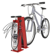 Station de réparation et de gonflage en acier galvanisé ou inox - Outils fixés, plaque de sol mobile en option - PRS-SV1_1