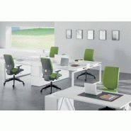 Fauteuil de bureau Tertio - design Jean Louis Iratzoki - dossier tapissé ou résille_1