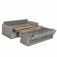 Canapé-lit Cube convertible express 140 cm - Matelas 16 cm en cuir vachette taupe clair_1