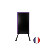 Panneau trottoir cadre bois sur piétement noir effet ressorts - 105 x 56 cm - Référence : PFN132VI_1