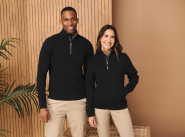 Sweat-shirt col zippé unisexe en tissu recyclé - Henbury - Réf : H842_1