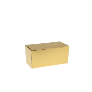 Ballotin en carton or et intérieur blanc 375g - 13x7x6,3cm - par 50_1