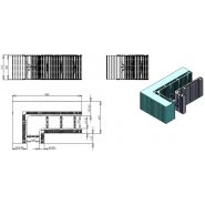 Coffrage isolant angle 90° - Reverbloc - épaisseur du bloc 40 cm - R = 7.18_1