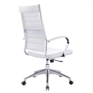 Fauteuil de bureau MAJOR blanc - Référence 7614 FR204 - Simili cuir design, dossier haut, mécanisme basculant_1