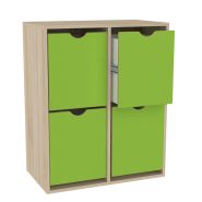 Meuble 4 tiroirs - Ref R.H100806T40-4 - Dimensions : L782mm x H967mm x P452mm - Pour crèches et collectivités