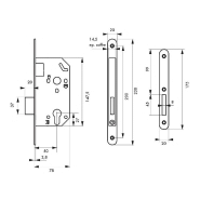 Serrure encastrable pour porte d'intérieur Unimax NF - têtère noire - THIRARD - référence 00015205_1