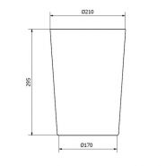 AL60010N - Poubelle publique Jofel - 10 L - ABS de haute qualité, empilable et robuste_1