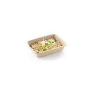 Boite repas écrue en bagasse - Bio Futura - 1050 ml - Compostable et résistante aux liquides - SCSBMB1L_1