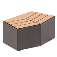 Espace de repos Le Caire - Structure en acier et banquette en stratifié compact - Longueur 1067 mm_1