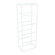 Structure autoportante 6 tablettes L64,2xP39,2xH177cm - blanc mat - Collection CUBIK_1