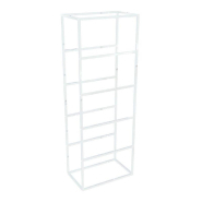 Structure autoportante 6 tablettes L64,2xP39,2xH177cm - blanc mat - Collection CUBIK_1