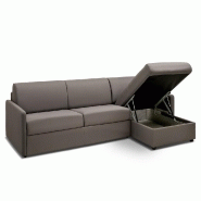 Canapé d'angle convertible PARADISO gris silver - Système express - Couchage 140 cm - Matelas 14 cm_1