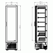 Congélateur 1 porte en verre 221l l494 négative 7464.0050 COMBISTEEL_1