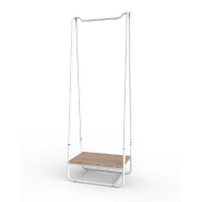Portant Round  645x425x1830mm - blanc mat_1