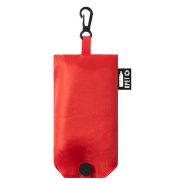 Sac shopping pliable en PET recyclé - Labélisé RPET - Couleur rouge - 26g_1