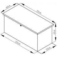 2988 - Coffre de rangement en métal anthracite 400L avec plancher - acier zingué X-METAL, vérins à gaz et garantie 15 ans_1