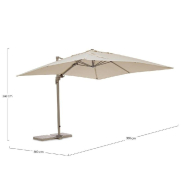 Parasol déporté Saragozza 3 x 3 x 2,55 m sable_1