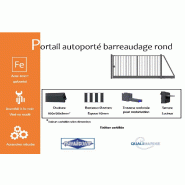 Portail autoporté barreaudage rond - 5000 / 1200_1