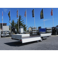 Remorque plateau - Humbaur HT 306221 GR - 2 essieux, roues dessous, ridelles alu, 3000 kg PTAC_1