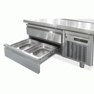 Soubassement réfrigéré Positif 1210mm 2 tiroirs GN2/1 Coreco_1