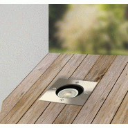 Spot extérieur carré GU10 5W - 380 lm - Inox 316 - IP67 - Ampoule incluse_1