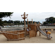 Structure de jeux en poteaux de robinier - Très durable et adaptée à l'extérieur - Conforme EN 1176_2