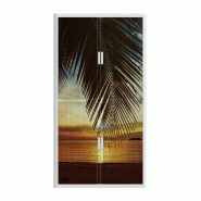 Armoire à rideaux avec décor mer - EasyOffice. - Haute, Coucher de soleil_1