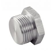 Bouchon mâle tête hexagonale - Inox 316L usiné - Diamètres DN6 à DN100 - Filetage Gaz ou NPT - PN50 - Norme ISO 7/1_1