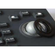 Clavier encastrable homologué marine IEC-60495 - rétro-éclairé avec trackball 25mm en caoutchouc - 92 touches IP67 USB QWERTY - Référence: RKCT92F0001-W-MC1_1