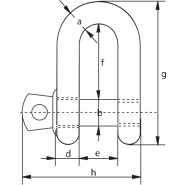 Manille droite à haute résistance - HR G-4151 avec axe vissé - REF : 43030_1