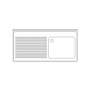 Patapl1b1e_323 - Plonge professionnelle Maison Patay - 1 bac avec égouttoir en inox AISI 304_1