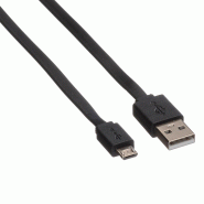 ROLINE Câble USB 2.0, USB A mâle - Micro USB B mâle, noir, 1 m_1