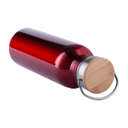 Gourde de sport - acier inoxydable coloré - bouchon en bambou - 750 ml_1