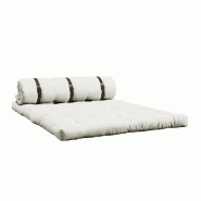 Canapé futon convertible Buckle-Up Sofa - Design - Couleur Naturel - 140x200cm - Matelas épais et confortable_1