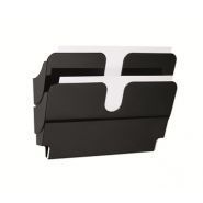 Flex - Porte-brochures 2 compartiments A4 - Direct Signalétique - Noir ou Transparent_1