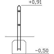 Rampe à vélos Zeta réf-8012654 - Hags - galvanisée avec poteau latéral_1