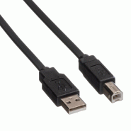 ROLINE Câble USB 2.0 plat pour Notebook, type A-B, noir, 0,8 m_1