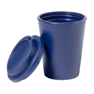 Mug thermos - isotherme à double paroi en plastique PP - 300 ml - couleur bleu foncé_1