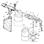 28HSS1 - Pistolet de sablage Fratelli Ghiotto S.N.C. - Buse de sécurité - Godet 1000 cc en acier - Kit complet avec sable synthétique_1