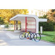 Arceau urbain Gomez - mmcité 1 a.S. - acier galvanisé, enveloppe caoutchouc - hauteur 845 mm_2