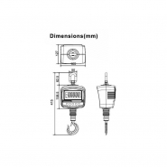 Dynamomètre DR - Peson avec télécommande - Crochet-peseur 600 kg - Précision 100 g - Affichage LCD_1