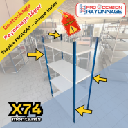 Lot rayonnage léger - niveau en plaque Lozier - 74 montants + 70 niveaux - Provost_1