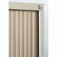 Armoire basse à portes rideaux ton bois - GAPSA - 80, Blanc pastel, Hêtre 050_1