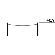 Clôture de sécurité 2m réf-8003463 - Hags - Poteaux acier avec chaîne - Noir - Scellement béton_1