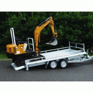 Remorque porte-engins Hapert - 3,5T - 3,5m - 2 essieux - Modèle PORTE ENGIN H MULTI 350x160 cm_1