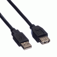 ROLINE Câble USB 2.0 Type A-A, M/F, noir, 0,8 m_1